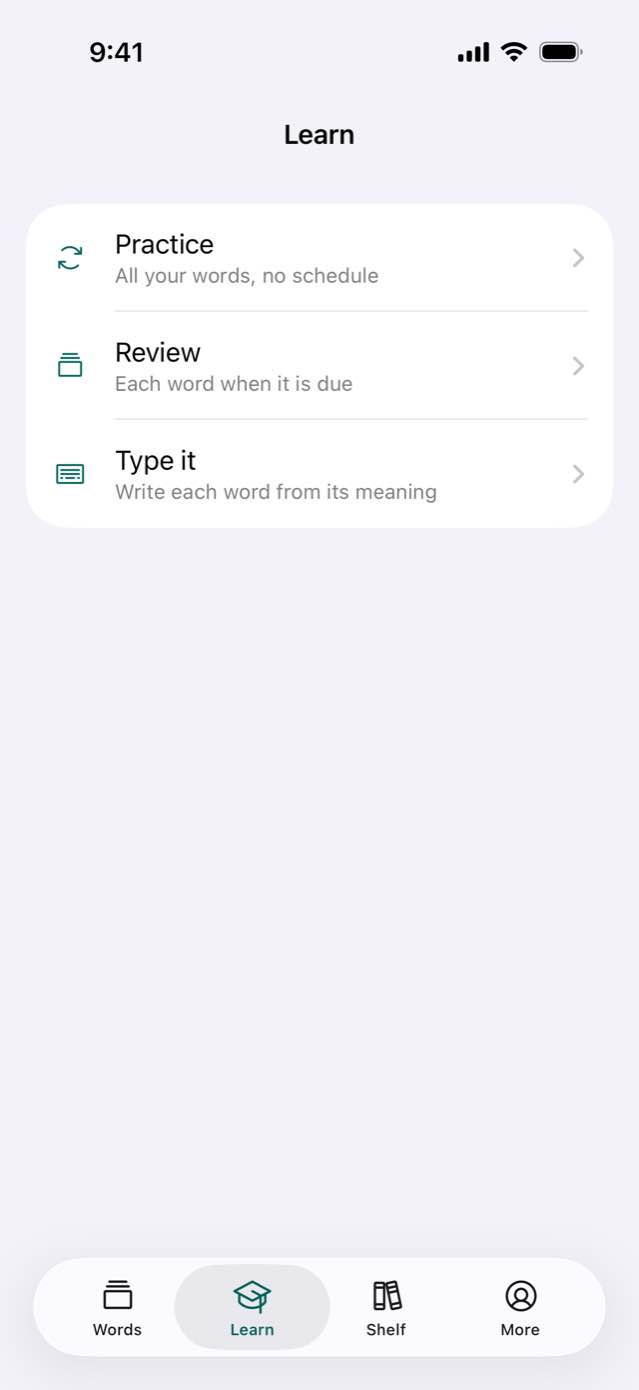Practice, Review and Type it