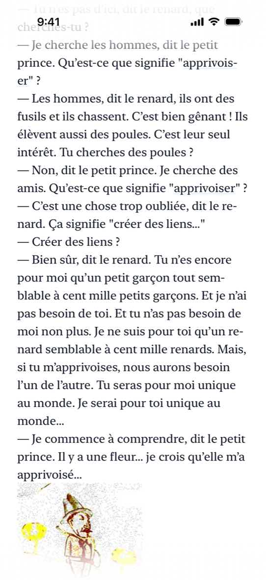 Le Petit Prince open in the Monmot reader